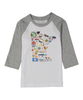 Minnesota Gray Raglan Cotton Tee for Kids