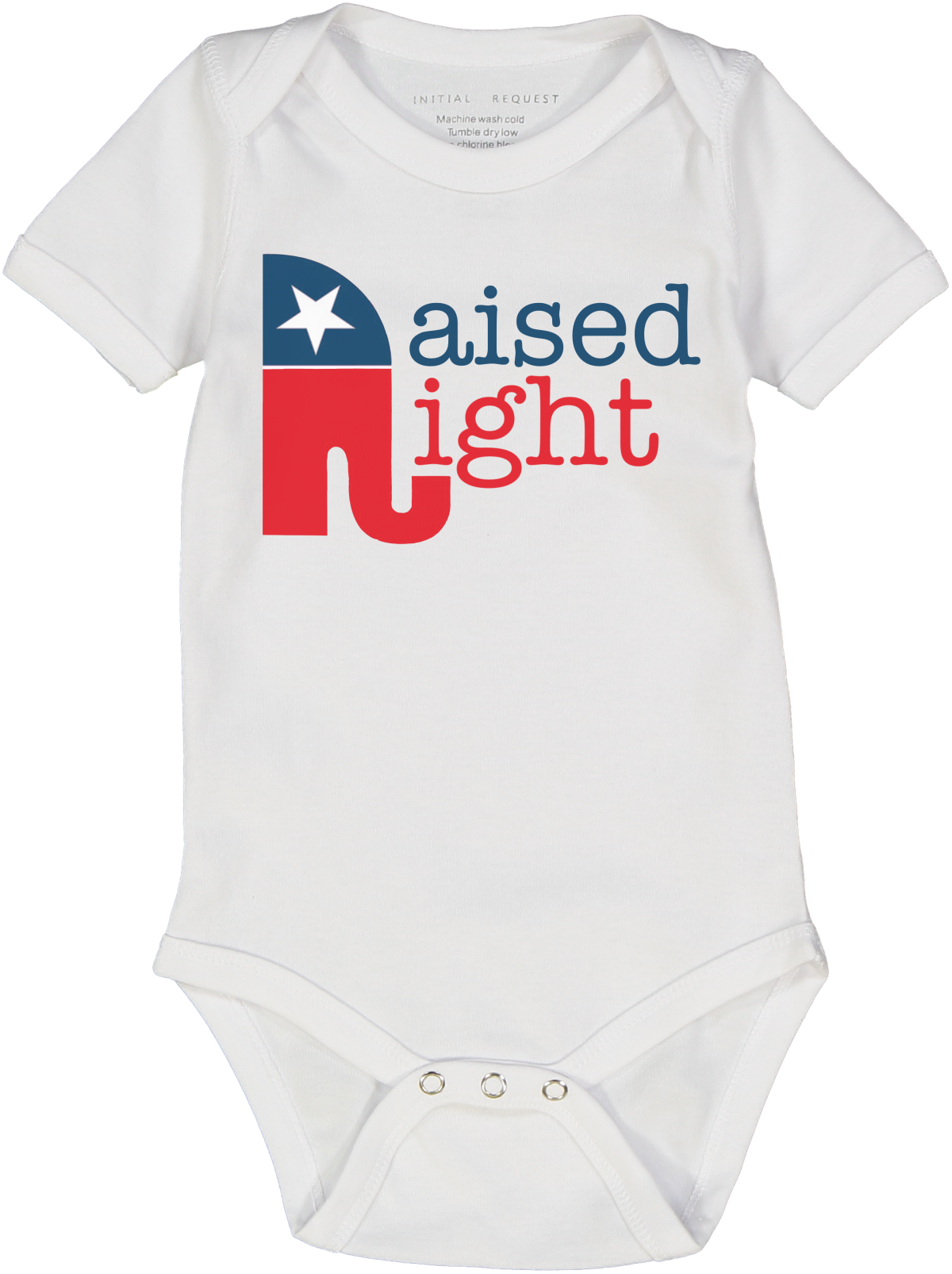 Raised Right Election 2024 Trump Short Sleeve Onesie