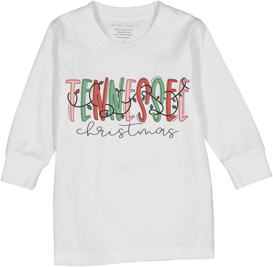 Tennessee Holiday Christmas Lights Long Sleeve Tee Holiday Festive