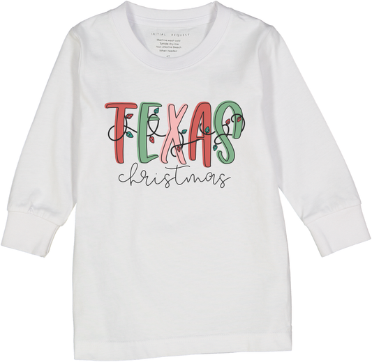 Texas Holiday Christmas Long Sleeve Tee Holiday Festive