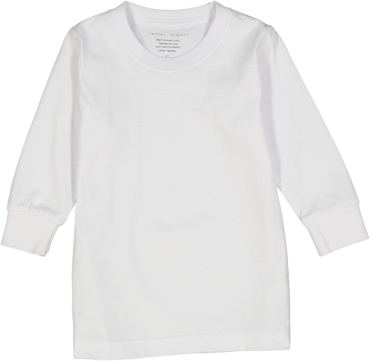 Long Sleeve Tshirt white for boys or girls unisex DTG Embroidery Blanks Crafting