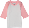 Red, pink or Gray  Raglan Cotton Tee for Boys, Girls, Holiday DTG and Crafting